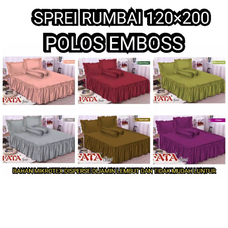 SPREI RUMBAI POLOS EMBOS JACQUARD UKURAN 120×200