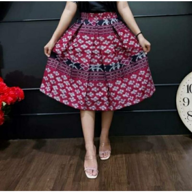 rok tenun motif cepuk pendek original