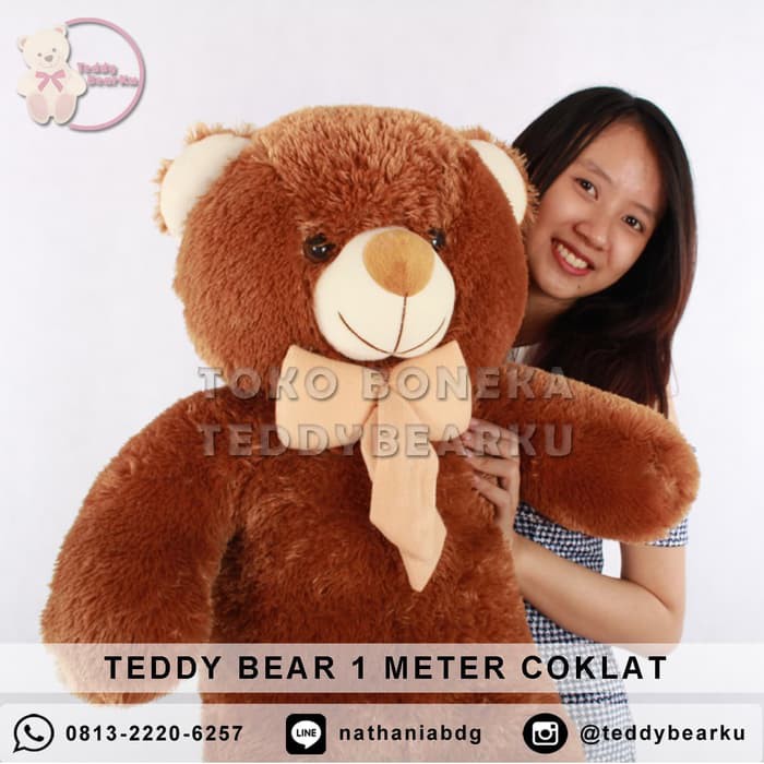 Jual boneka teddy bear (beruang) jumbo 1 meter
