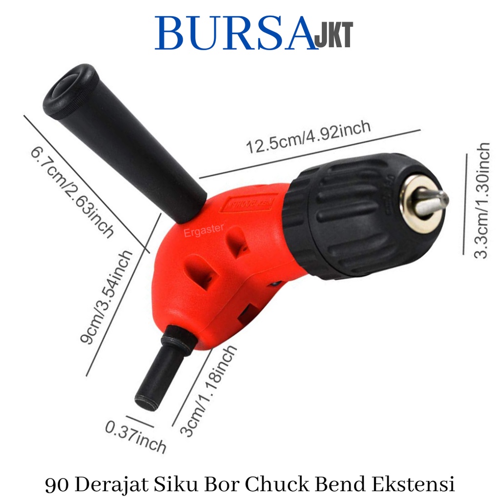 ELBOW DRILL EXTENTION 10 MM ADAPTOR SAMBUNGAN KEPALA BOR MODEL L