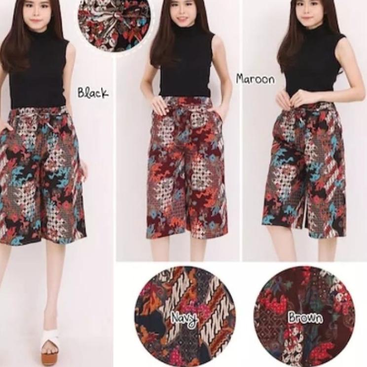 Ready Stok KULOT BATIK PENDEK 7/8-CELANA KULOT BATIK 7/8 BATIK STREAT PREMIUM terbaru