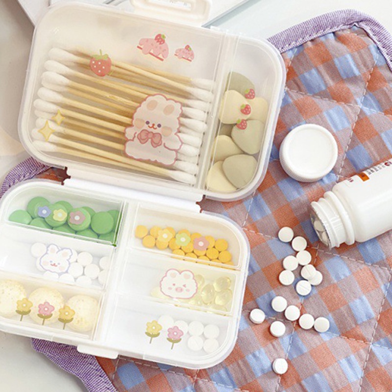 Kotak Penyimpanan Obat Portabel Tahan Air Dengan Stiker Label