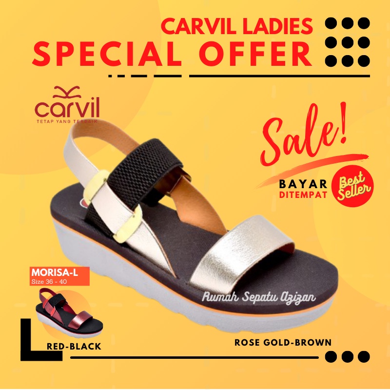 COD 8.8 TERMURAH | Carvil Azalea-L | Sandal Gunung Spons Wanita Remaja Carvil | ORIGINAL CARVIL