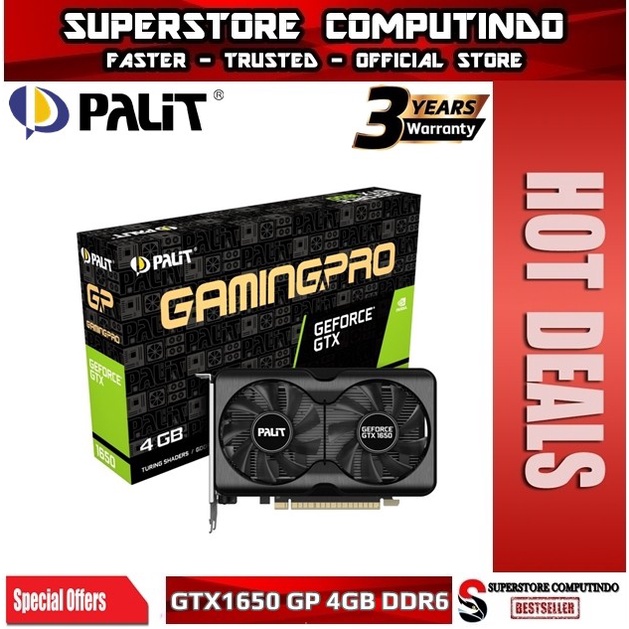 VGA PALIT GeForce GTX 1650 Gaming Pro 4GB DDR6 - PALIT GTX1650 GP 4GB