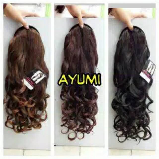 Wig bando curly panjang