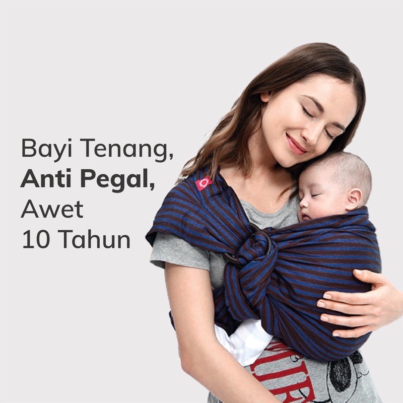 Preloved Mamaway Ring Sling Blueberry Brownie