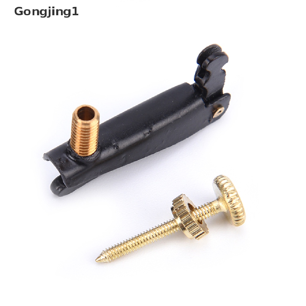 Gongjing1 4pcs Fine Tuner Adjuster Bahan Metal Warna Hitam Untuk Biola 4 / 4 3 / 4