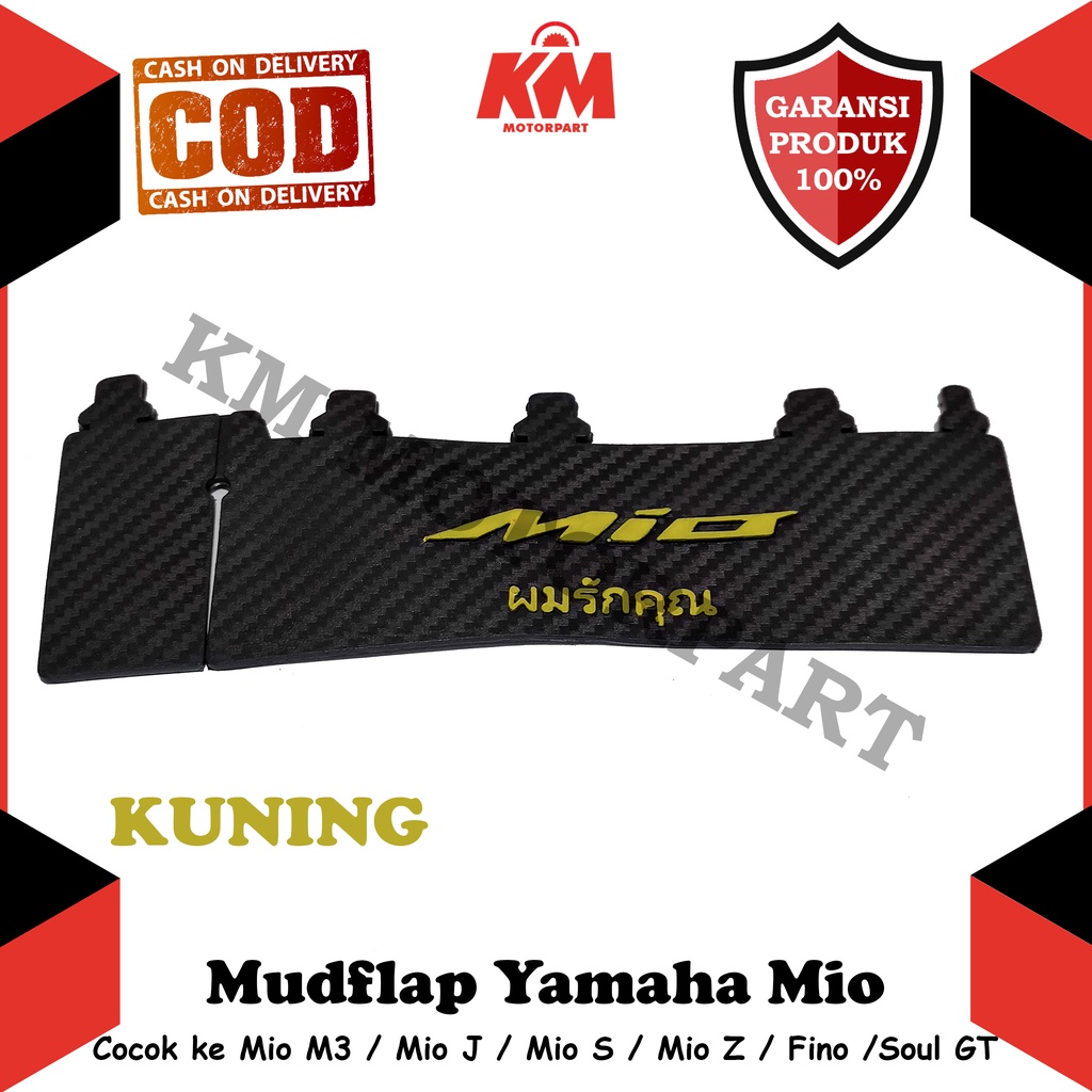 Mudflap Mud Flap Mio M3 Z  Soul GT Fino Penahan Lumpur Model Karbon Pelindung Motor Aksesoris Variasi