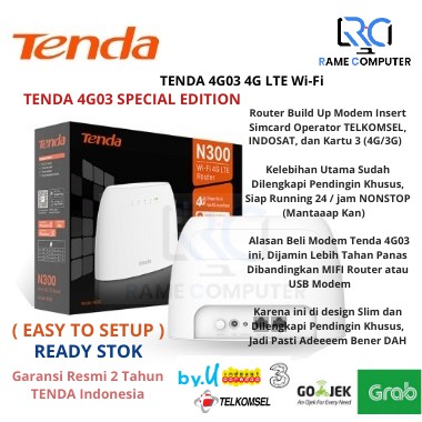 Tenda 4G03 3G/4G N300 Wi-Fi 4G LTE Router Wireless
