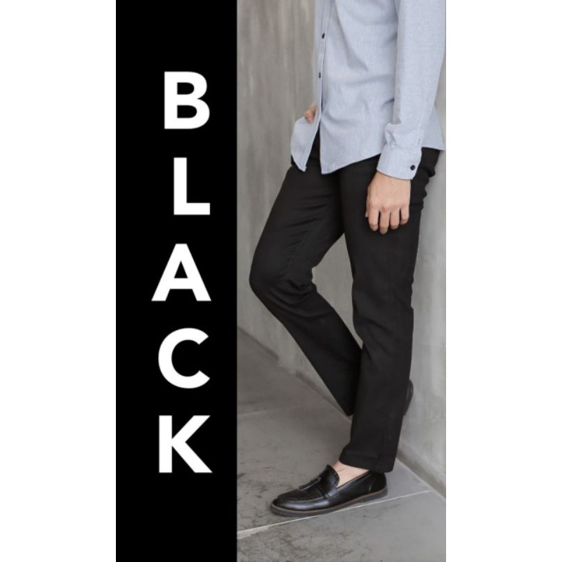 Terlaris Celana Chino Big Size slimfit pria cream black mocca grey aksen selvedge celana kerja murah