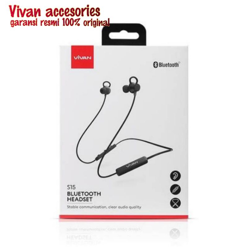 Vivan S15 Headset Strereo sport bluetooth New Magnetic bluetooth 5.0