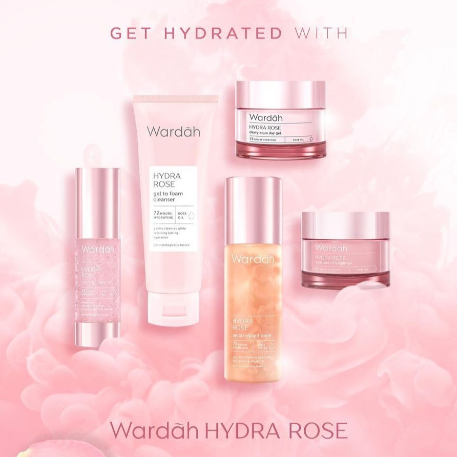 ⭐ BAGUS ⭐ WARDAH HYDRA ROSE GEL TO FOAM CLEANSER 100ML | Facial Wash Mawar / Sabun Cuci Muka