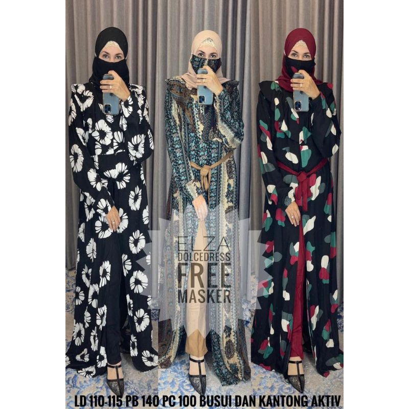 GRATIS MASKER Daster Dolce Elza Homedress Tangan Panjang By. DolceDress