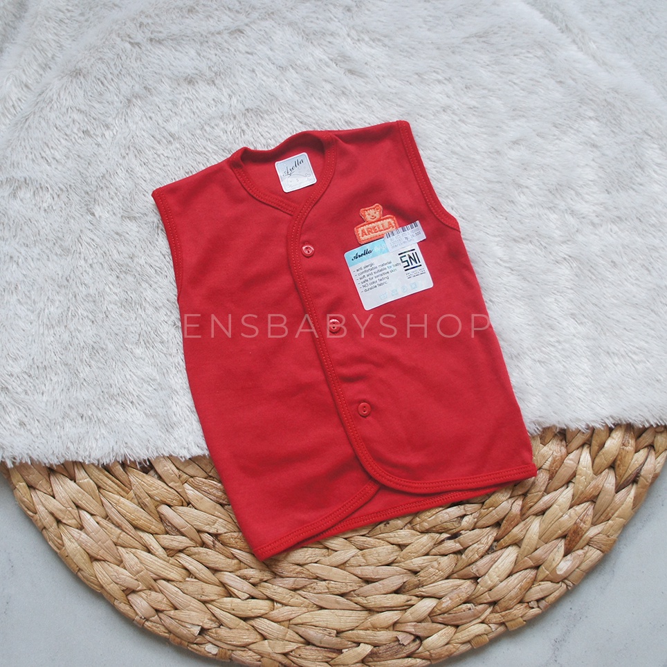 Arella Baju Bayi Tangan Kutung Merah