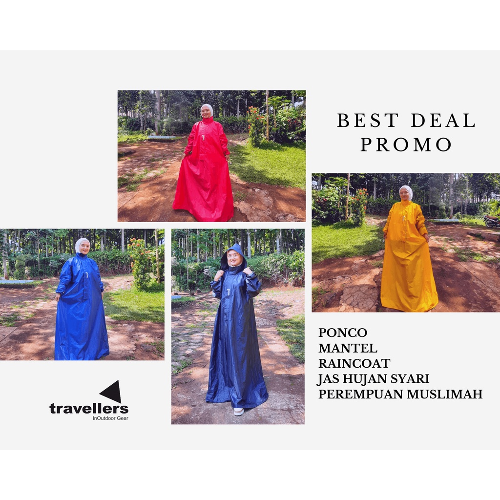 Jas Hujan Gamis Syari Pink