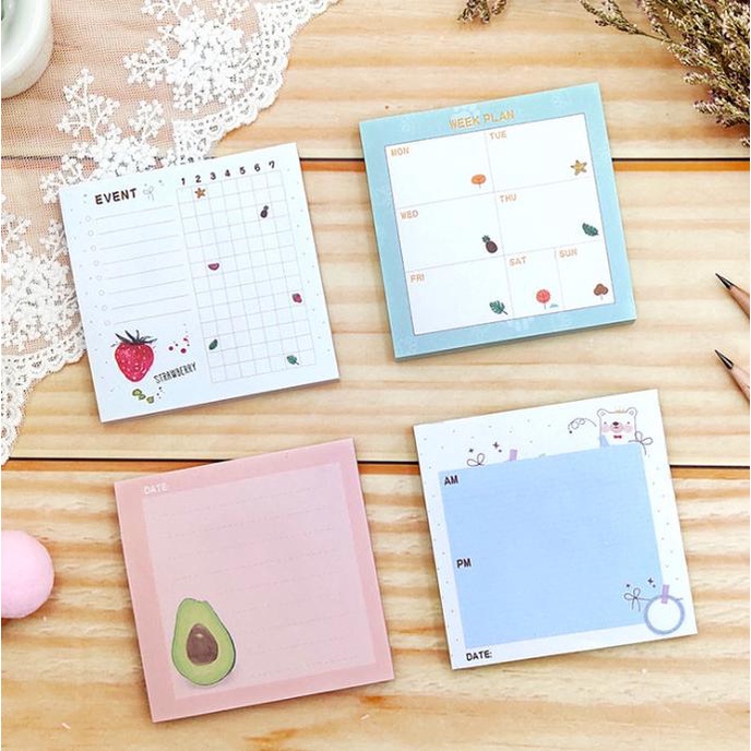 

DAILY MEMO FRUIT STICKY NOTES PLAN - EVENT BERRY