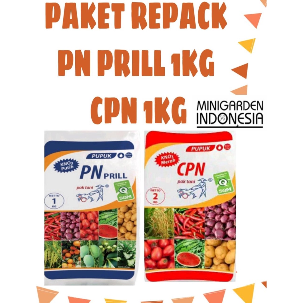 PAKET PUPUK PN PRILL 1KG + CPN 1KG KNO3 MERAH KNO3 PUTIH PACK ASLI