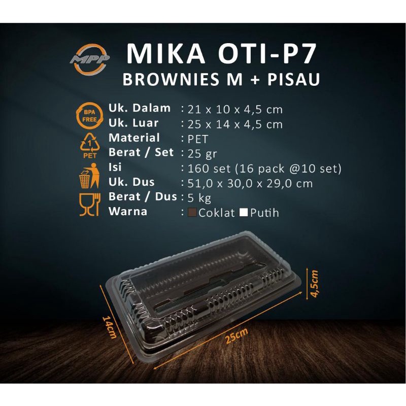 Mika Brownies M Paket  Pisau ISI 10 PCS