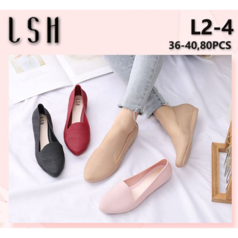 L24 LSH Sepatu Wanita Jelly Selop Lancip