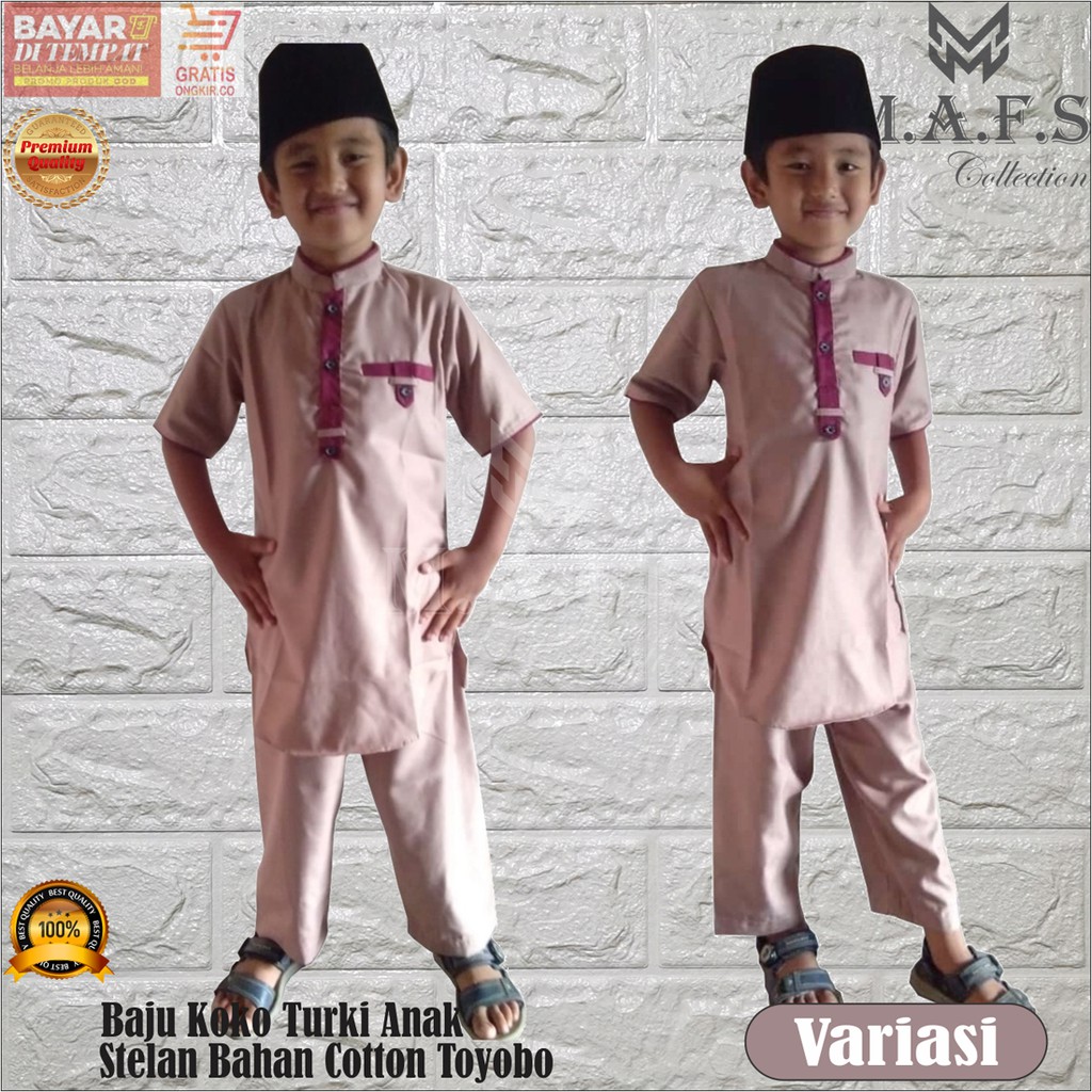 BAJU KOKO SETELAN ANAK LAKI LAKI BAHAN TOYOBO 1-6 Th