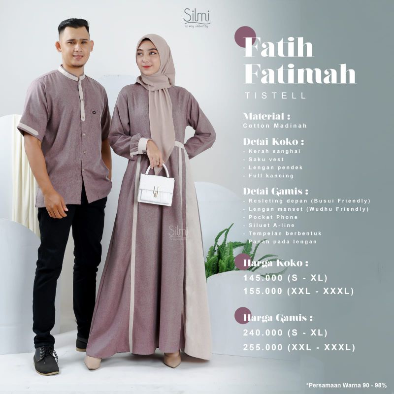 Gamis Couple Fatih Fatimah ori By Silmi Realese