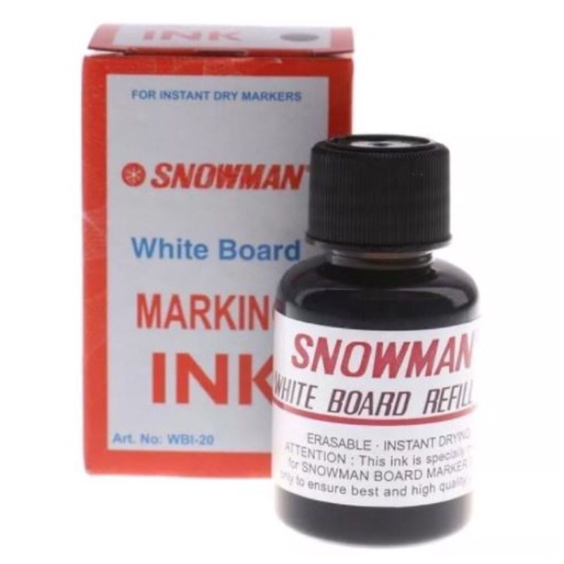 

ISI TINTA SPIDOL WHTE BOARD SNOWMAN MURAH / REFILL ISI TINTA SPIDOL SNOWMAN MURAH / ISI TINTA SPIDOL PAPAN TULIS MERAH BIRU / REFILL TINTA PAPAN TULIS / MARKING INK WHITE BOARD SNOWMAN