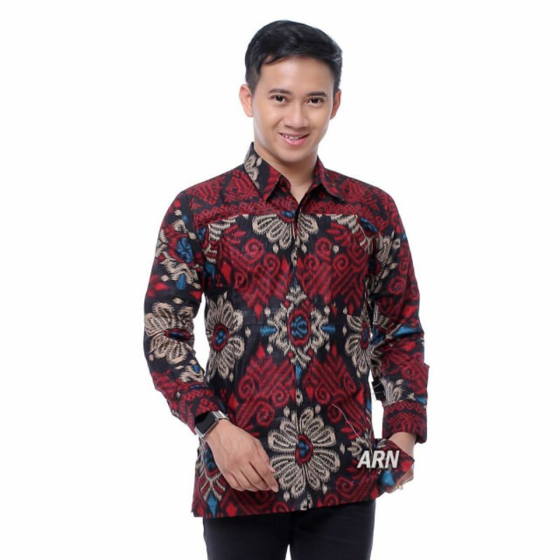 BAJU BATIK PRIA / ATASAN KEMEJA BATIK LENGAN PANJANG