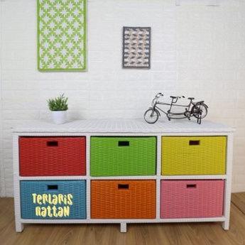 Lemari Rotan Sintetis 6 Laci ::..