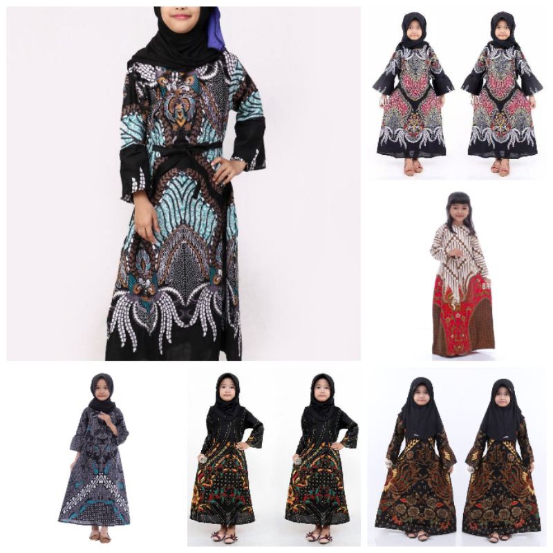 GAMIS BATIK GAMIS ANAK BATIK MOTIF SERAGAM BATIK BAJU BATIK ANAK 4-10 TAHUN