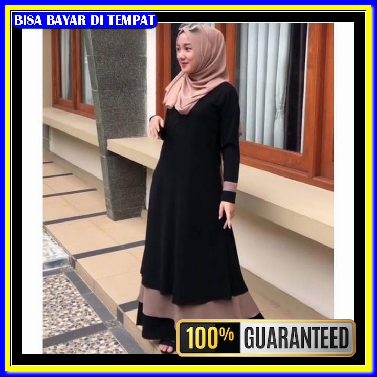 Gamis Syari Remaja Wanita Muslim Terbaru Dress Gamus Syarii Baju Games Fashion Muslim Lebaran Murah 