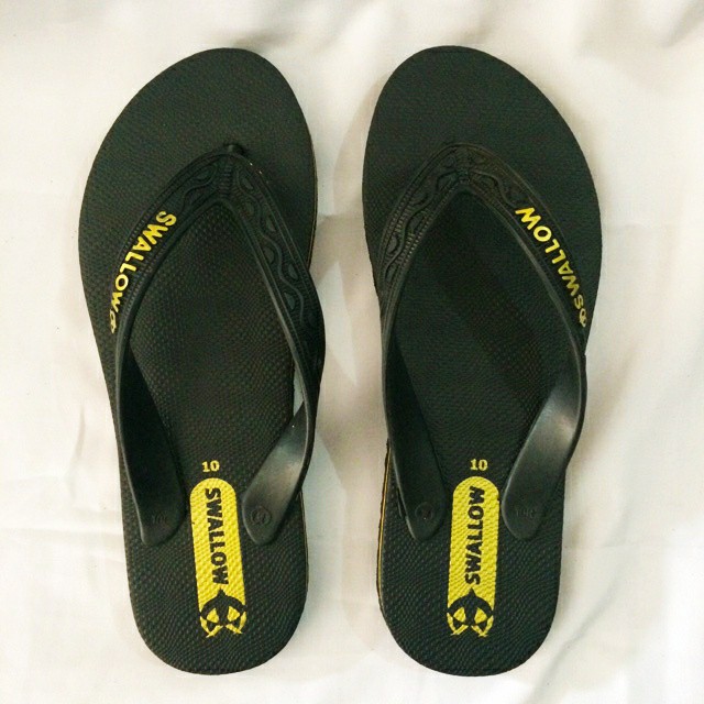 (COD) SANDAL JEPIT KARET SWALLOW BLACK PEARL M02 MURAH