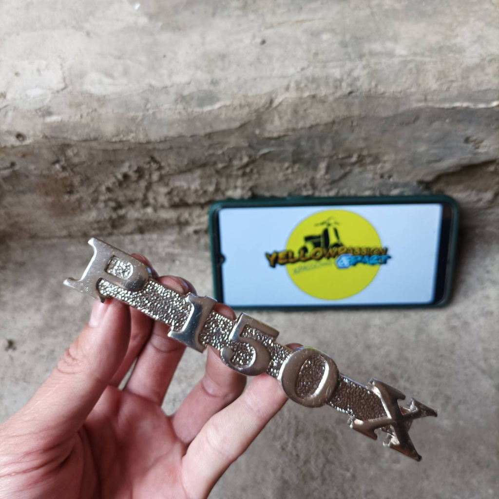 Emblem vespa px besi tebal chrome