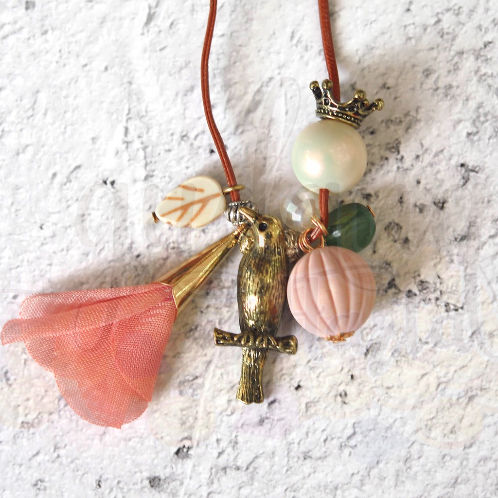 Kalung Vintage Bird and Crown Lucu Unik Cantik GH 204204