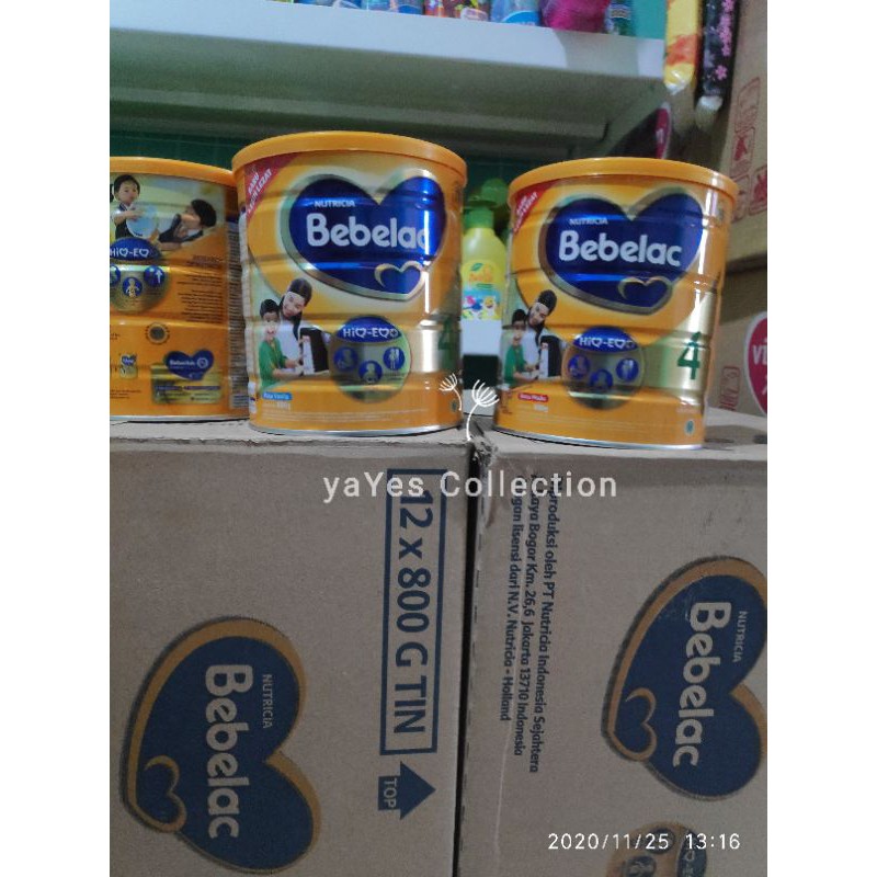 Bebelac 3 - 4 - 800 g kemasan kaleng Vanilla Madu susu bayi bubuk pertumbuhan 1 - 3+ tahun 5+