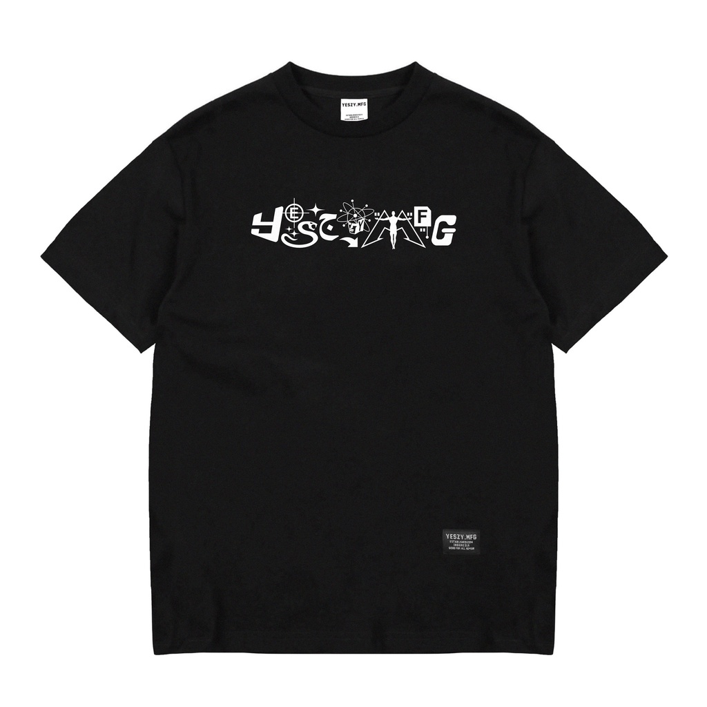 YESZY.MFG Tshirt Black Physco F White