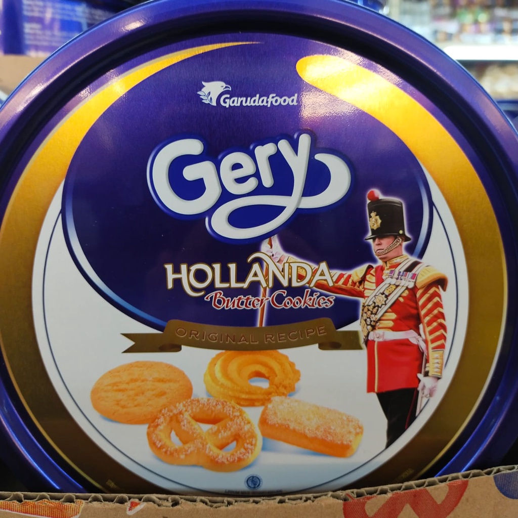 

Gery Hollanda Butter Cookies 225gr Biskuit Kaleng Kue Kering