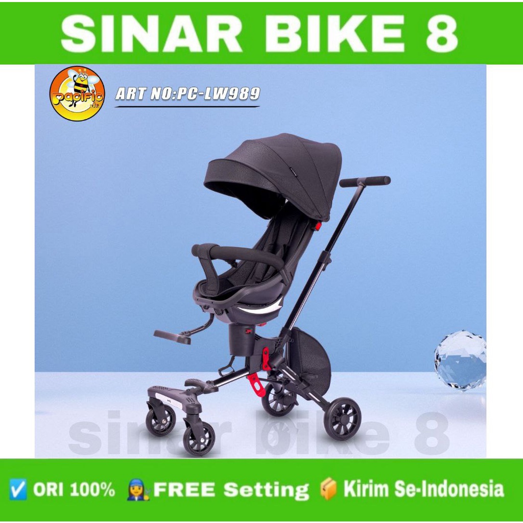 Magic Stroller Kursi Dorong Anak Pacific LW-989 Kereta Dorong Anak Traveling Depan Belakang