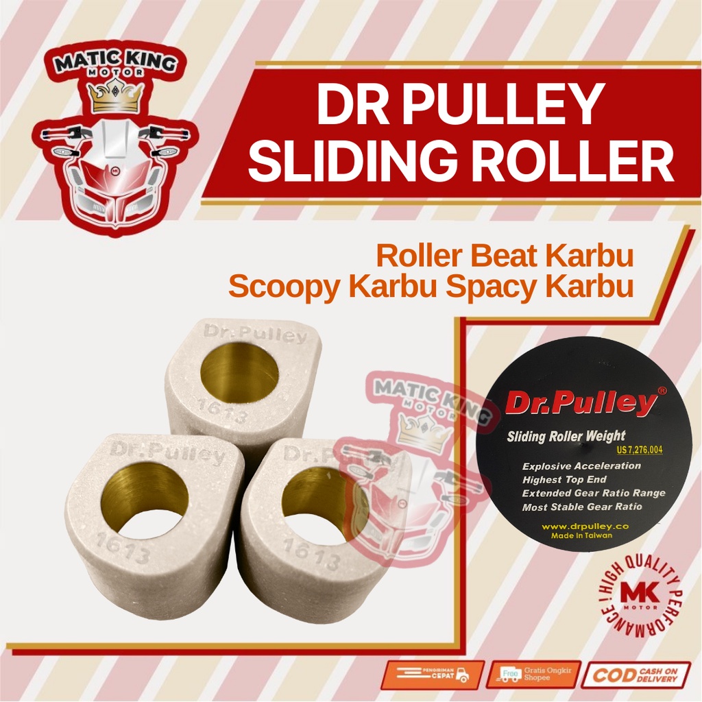 Sliding Roller Beat Scoopy Spacy Karbu 110 DR PULLEY 1613  3 Butir