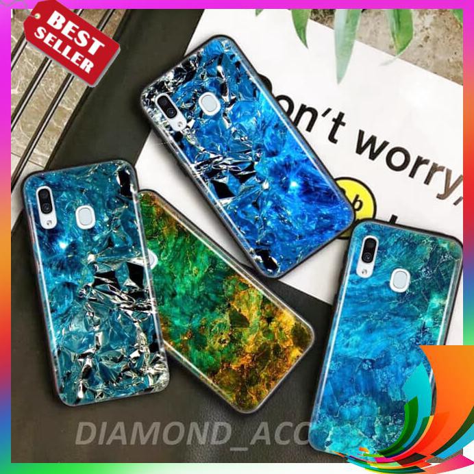 【TERBARU】 PREMIUN Case Hp Glass MOTIF MARBLE EMERALD SAMSUNG NOTE 10 PLUS
