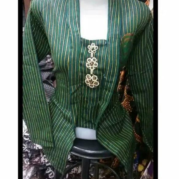 [_047] 4.4 KEBAYA LURIK//BAJU ADAT JAWA//SURJAN LURIK CEWEK / baju lurik wanita /lurik wanita hijau 