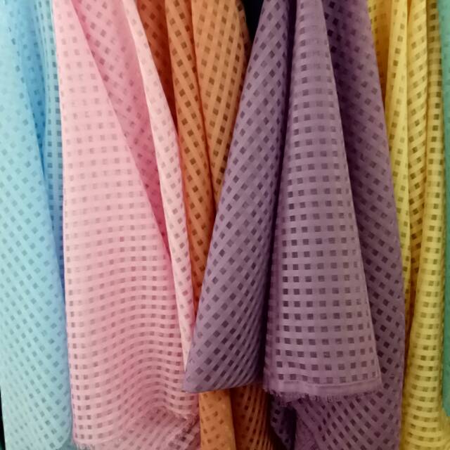kain organza kotak non gliter