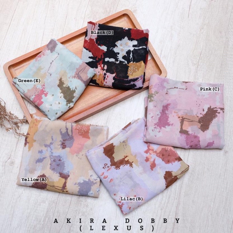 {BARU KAINNYA SAJA} HIJAB MOTIF SEGIEMPAT - KERUDUNG SIFON MOTIF - AKIRA DOBBY LEXUS- 003