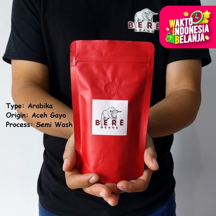 

Kopi Arabika Aceh Gayo 100 GRAM Bubuk / Biji Giling Coffee Bean Coffe - GILING HALUS