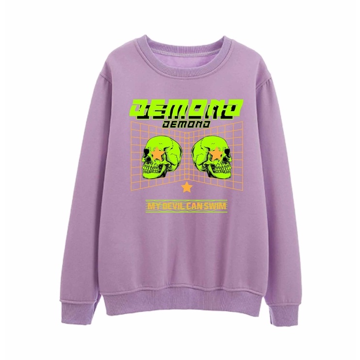 Sweater Pria Demono Game Crewneck Pria M - XXL