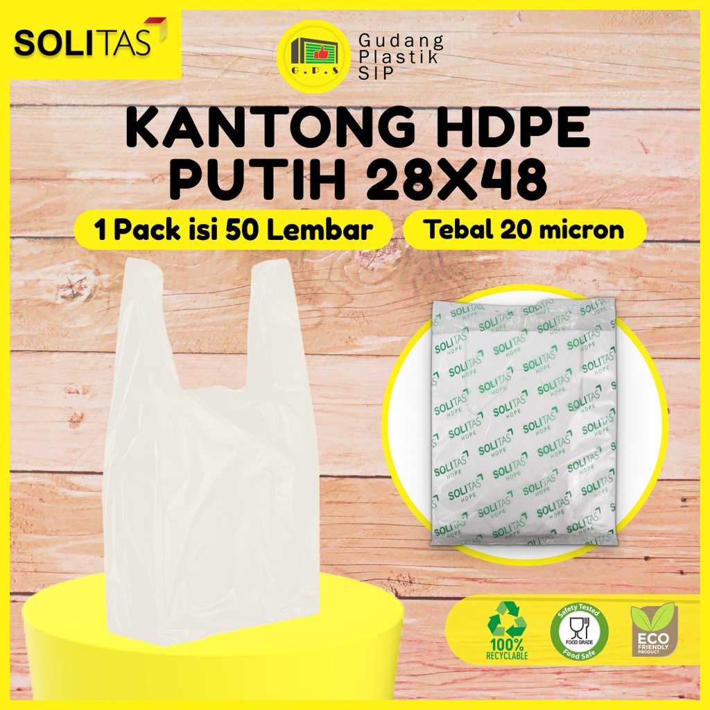 Kantong Plastik Kresek Putih Tebal UK 28x48 HDPE