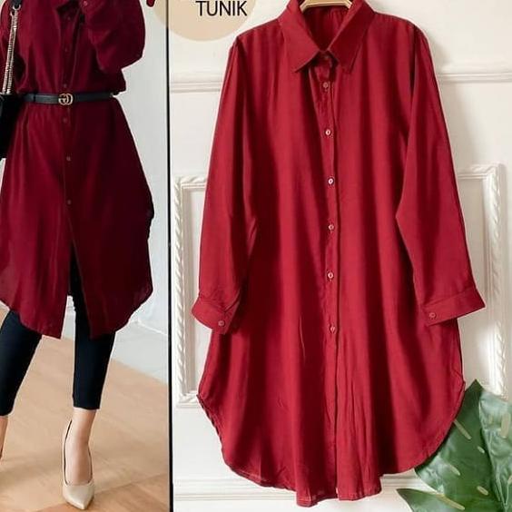Fisa Tunik / Tunik Terbaru 2021 / Tunik Katun Rayon / Atasan Wanita Lengan panjang