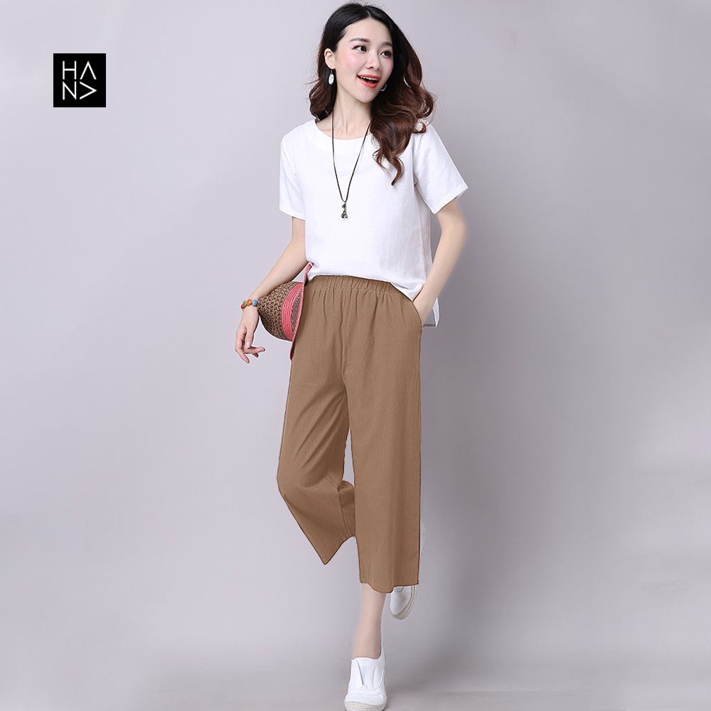 HanaFashion JKT - Maika Pants Celana Kulot  Bahan Wanita - LP054