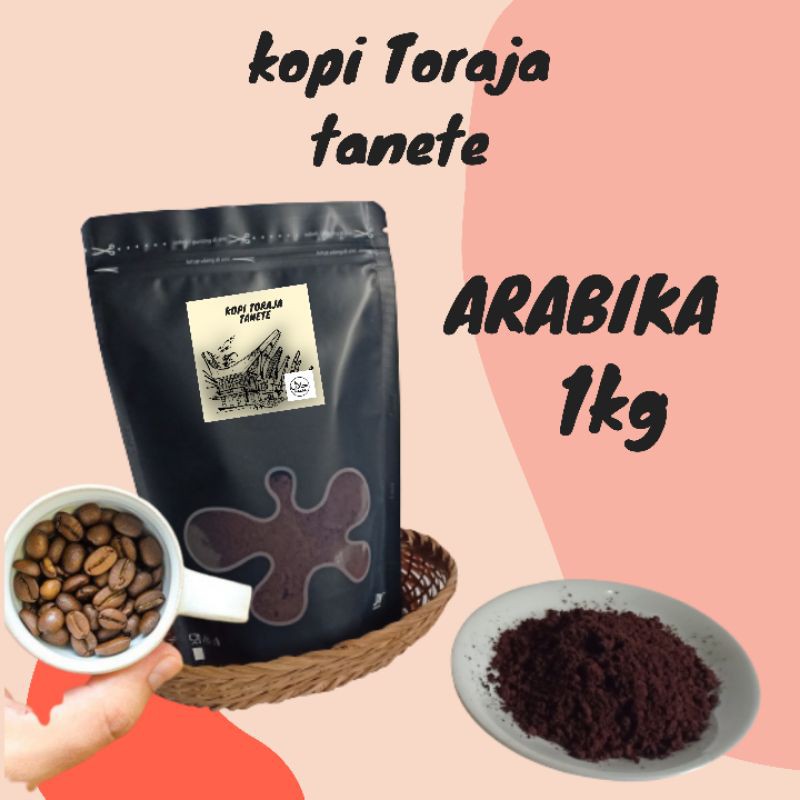 

kopi Arabica Toraja 1kg (bubuk dan biji) Arabika