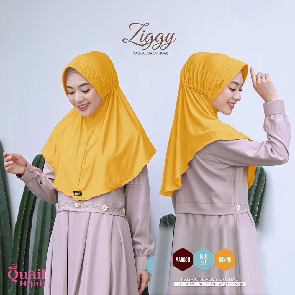 Restock!!Ziggy~Casual Daily Hijab||Hijab Instant Quail Hijab Ori-2