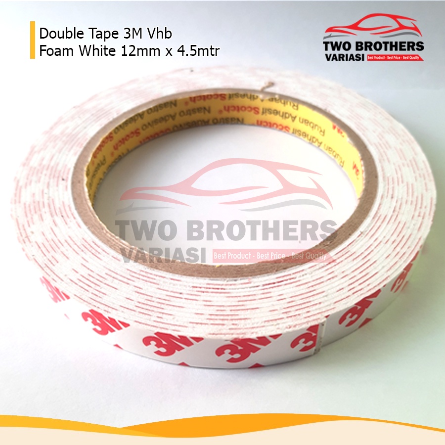 Double tape 3M foam White 12mm x 4mtr